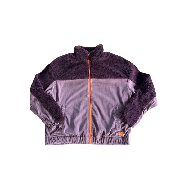 New Balance Jackets & Blazers - New Balance Womens Corduroy Sherpa Fleece Full Zip Jacket Purple Lavender Large